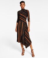Thumbnail for your product : Taylor Asymmetrical Striped Dress