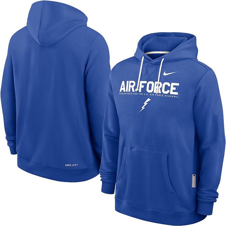 Men's Nike Royal Air Force Falcons 2025 Sideline Performance Pullover Hoodie