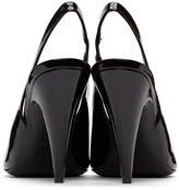 Thumbnail for your product : Saint Laurent Black Patent Venus Slingback Heels