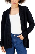 Thumbnail for your product : Karen Scott Women's Cotton Cable-Collar Cardigan, Created for Macy's