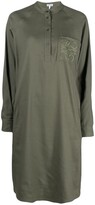 Thumbnail for your product : Loewe Anagram Linen Blend Silk Tunic Dress