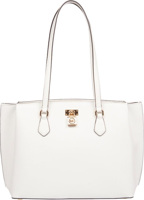 Michael Kors Bags | Michael Kors x Chain Shoulder Tote Bag | Color: Cream/White | Size: Large | Fashionbreeze1's Closet