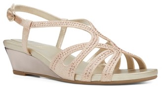 bandolino silver wedge sandals