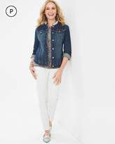 Thumbnail for your product : Petite Encrusted Collar Denim Jacket