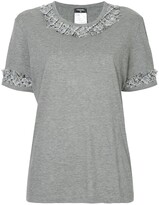 Thumbnail for your product : Chanel Pre Owned tweed-trim short-sleeve T-shirt