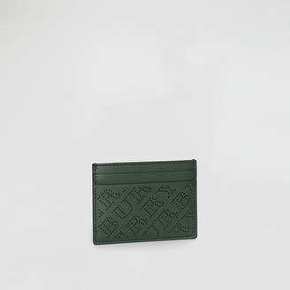 Burberry Perforated Logo Leather Card Case