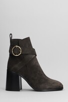 Thumbnail for your product : See by Chloe Lyna High Heels Ankle Boots In Grey Suede