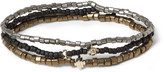 Thumbnail for your product : Luis Morais Madurai Gold and Glass Bead Bracelet Set of 3