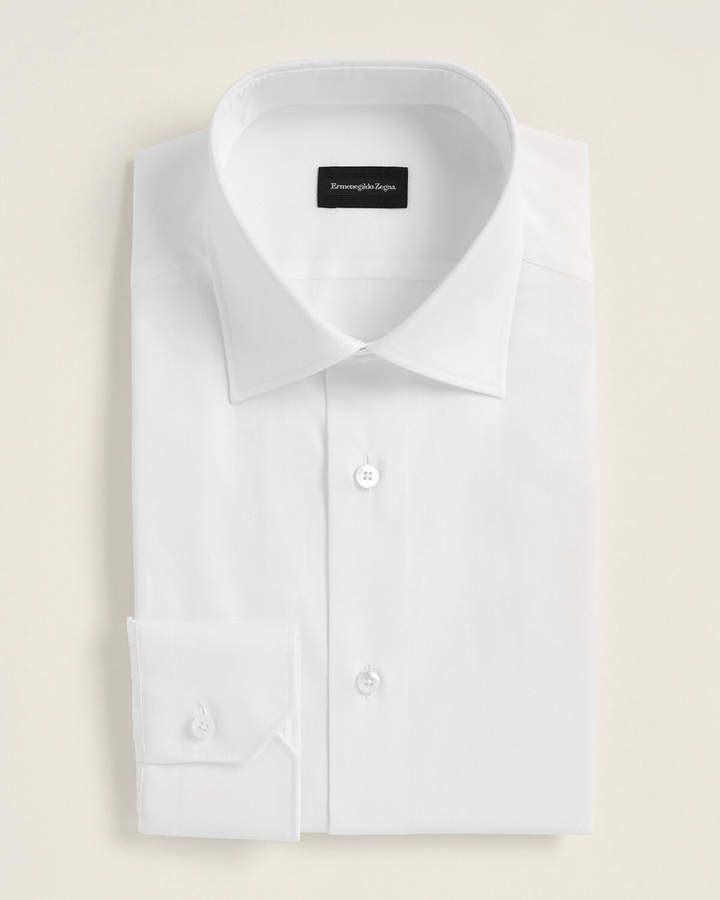 white textured dress shirt