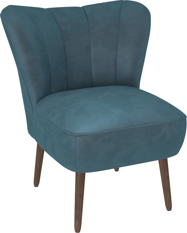 Dunelm Abby Velvet Occasional Chair Blue ShopStyle Armchairs & Recliners