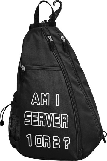 Sweet Jojo Designs SweetJojoDesignsNeutralPickleballBagSlingBackpackAmIServer1or2?Black