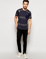 Thumbnail for your product : True Religion T-Shirt Paisley Printed One Pocket