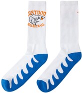 Thumbnail for your product : Just Don Logo intarsia cotton blend socks