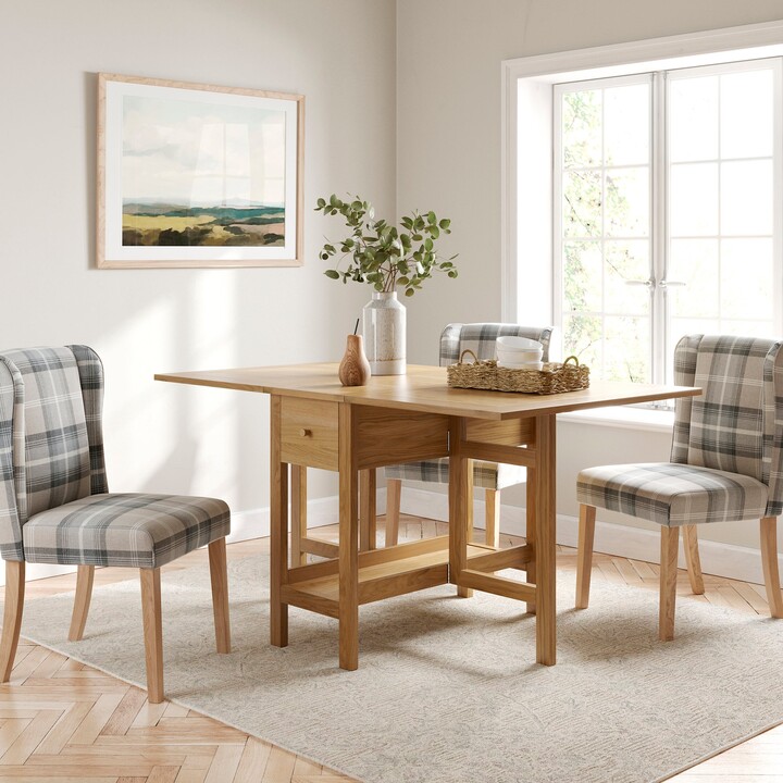 Dunelm Clifford 24 Seater Drop Leaf Dining Table, Oak Oak ShopStyle