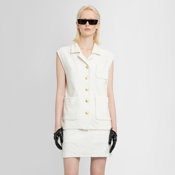 Gucci Woman White Waistcoats - ShopStyle Vests