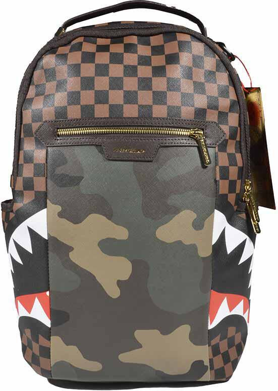 Sprayground Herren Rucksack 20L Camo Splash - Grüner Camouflage Rucksack Mit Laptopfach - One Size