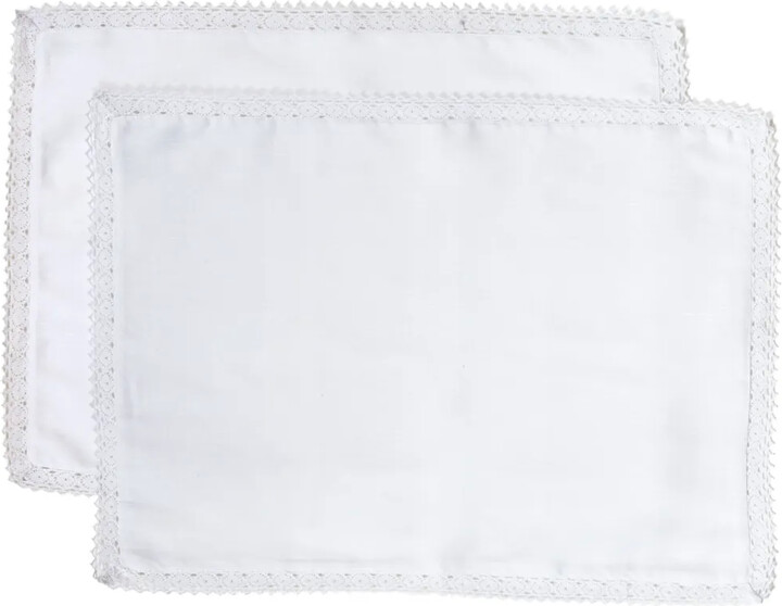 Gohar World Crochet Trim Placemats (Set Of Two)