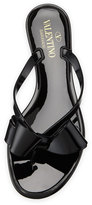 Thumbnail for your product : Valentino Couture Bow Jelly Flat Thong Sandal, Black