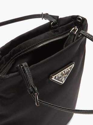 Prada Triangle Logo-plaque Chain-strap Nylon Bag - Black