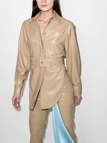 Thumbnail for your product : MATÉRIEL Belted Faux-Leather Shirt