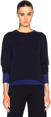 Victoria Beckham Cashmere Silk Trim Crewneck Sweater