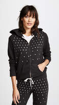 Thumbnail for your product : Monrow Zip Up Hoodie with Studs