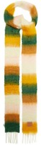 Thumbnail for your product : Loewe Logo-tab Striped Fringed Scarf - Orange Multi