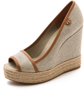 Thumbnail for your product : Tory Burch Majorca Logo Wedges