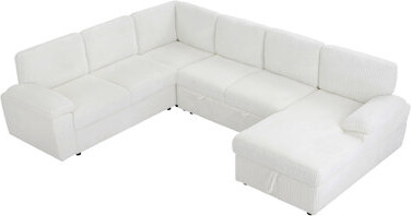 Latitude Run Oversized Modular Storage Sectional Sofa Couch For Home Apartment Office Living Room,Free Combination L/U Shaped Corduroy Upholstered Deep Seat Furnit