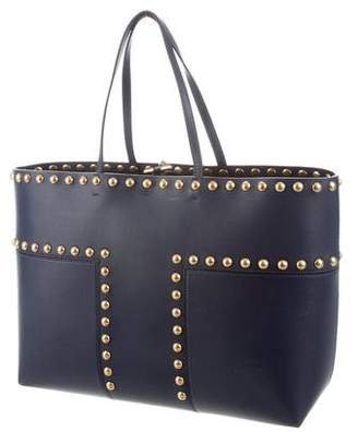 Tory Burch Leather Block-Stud Tote