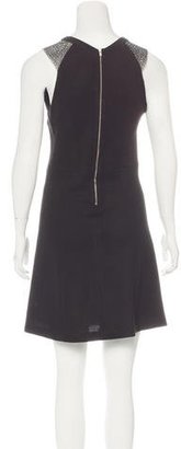 Sandro Embroidered A-Line Dress