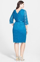 Thumbnail for your product : Alex Evenings Belted Lace Sheath Dress (Plus Size)
