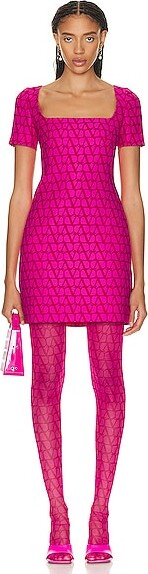 Dress Red Valentino Garavani Pink size 38 IT in Polyester - 33566415