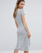 Thumbnail for your product : Daisy Street Wrap Front Dress With Neck Collar
