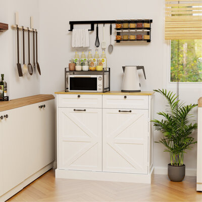 Versatile Kitchen Storage Cabinet With Multiple Compartments For Organized Living