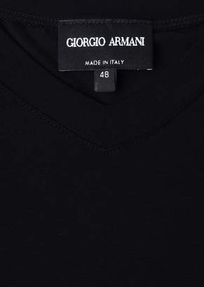 Giorgio Armani V-Neck Stretch Jersey T-Shirt