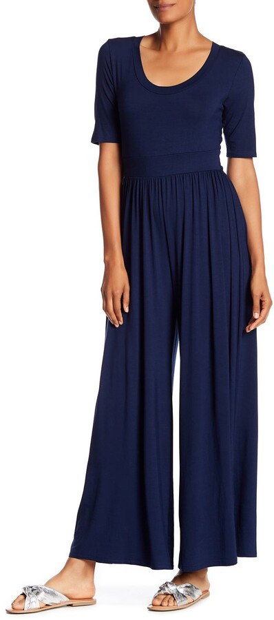 WEST KEI Elbow Sleeve Wide Leg Jumpsuit - ShopStyle