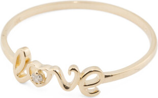 TJMAXX 14Kt Gold Love Ring, Diamond/Gold