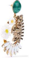 Thumbnail for your product : Elizabeth Cole Gold-Tone Resin Crystal And Stone Earrings