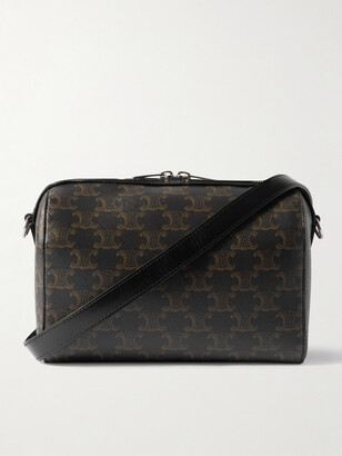 【CELINE】HOMME Debossed Full-Grain Leather Messenger Bag CELINE HOMME Romy Large Full-Grain Leather Messenger Bag for