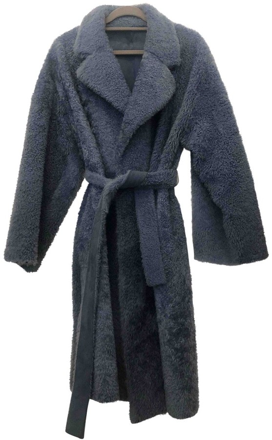 Theory Blue Shearling Coats - ShopStyle Jackets