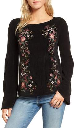 Cupcakes And Cashmere Ruthie Embroidered Sweater