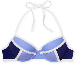 Xhilaration Women's Colorblock Push Up Halter Bikini Top