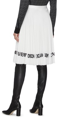 Burberry Logo print pleated skirt