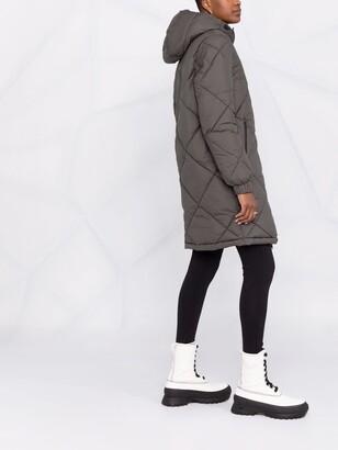 Ecoalf Diamond-Quilted Hooded Coat
