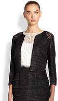 Thumbnail for your product : Kay Unger Lace-Inset Tweed Jacket