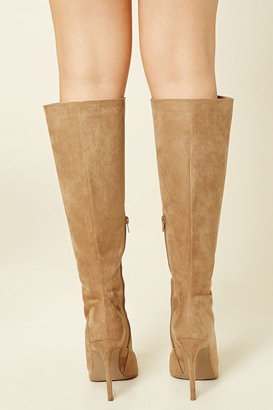 Forever 21 Faux Suede Knee-High Stilettos