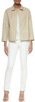 Thumbnail for your product : Lafayette 148 New York Back-Zip Silk Jersey Blouse