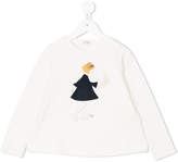 Thumbnail for your product : Il Gufo patched print longsleeved T-shirt