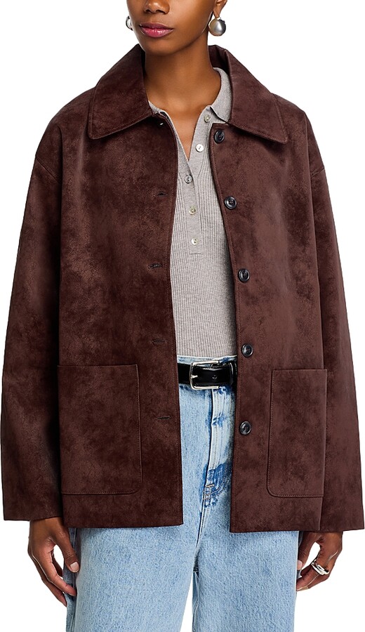 WAYF Rita Faux Suede Jacket